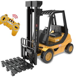 Tachan Radiocommande RC Chariot Élévateur 1:8 avec Éclairage et Sons, Contrôle de Fourche, 2.4GHz, Multilingue (Anglais, Français, Allemand, Italien, Portugais, Espagnol)