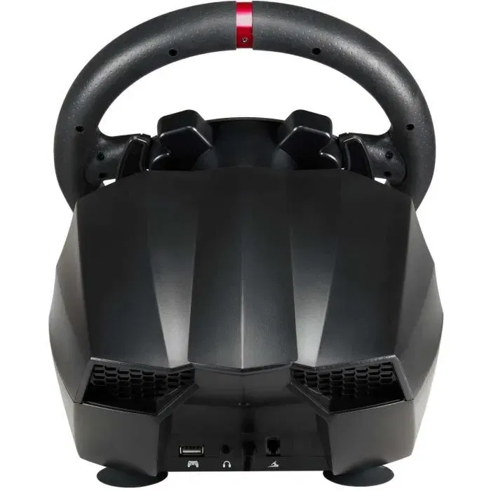 Subsonic GS950-X Volant de Course Gaming, 900°, Levier de Vitesse Manuel, Pédalier 3 Pédales, Palettes, Compatible Xbox Series X/S, PS4, Xbox One, Gran Turismo, Forza