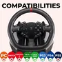 Subsonic GS950-X Volant de Course Gaming, 900°, Levier de Vitesse Manuel, Pédalier 3 Pédales, Palettes, Compatible Xbox Series X/S, PS4, Xbox One, Gran Turismo, Forza