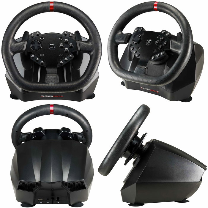 Subsonic Superdrive GS950-X - Volant de course 900° avec levier de vitesse et pédalier Subsonic Superdrive GS950-X - Volant de course 900° avec levier de vitesse et pédalier