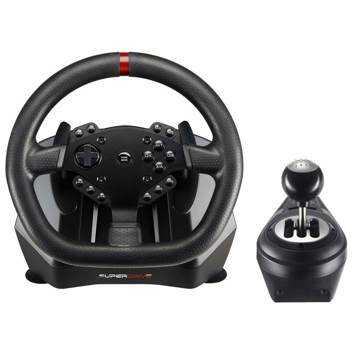 Subsonic Superdrive GS950-X - Volant de course 900° avec levier de vitesse et pédalier Subsonic Superdrive GS950-X - Volant de course 900° avec levier de vitesse et pédalier
