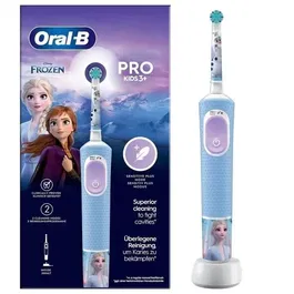 Oral-B Pro Kids3+ Brosse à dents électrique pour enfant - Disney Reine des Neiges, avec minuteur et vibrations, 1 brossette douce, à partir de 3 ans