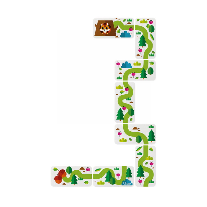 Chicco Domino Educatif Montessori Animaux et Nature 24 Pièces +3 Ans Langue Espagnol