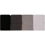 Ensemble de 4 Serviettes de Bain en Coton 100%, 50 x 90 cm, Couleurs Neutres (Blanc, Gris, Anthracite, Noir)