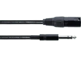 Cordial EM 3 MV Câble équilibré Jack 6,3 mm stéréo vers XLR mâle 3 m