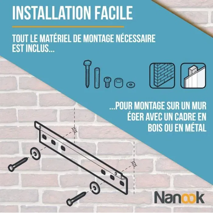 Nanook Support mural inclinable pour télévision 32-55 pouces, max 100 kg, installation facile, pour écran LCD/LED, noir - Référence NANOOK