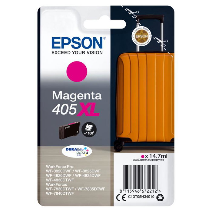 Epson C13T05H34010 - Cartouche d'encre 405XL Magenta pour imprimantes Epson Expression ET-4750 et similaires