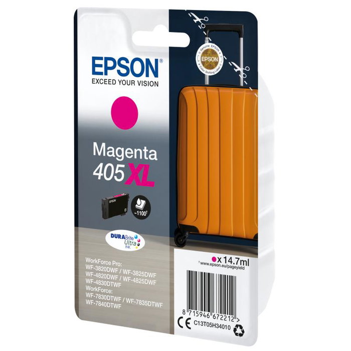 Epson C13T05H34010 - Cartouche d'encre 405XL Magenta pour imprimantes Epson Expression ET-4750 et similaires