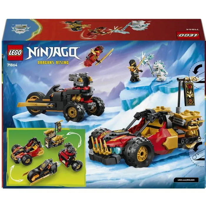 Lego NINJAGO 71864 Véhicules Combinables de Kai et Cole - Jouet Voiture de Ninja dès 7 ans Lego NINJAGO 71864 Véhicules Combinables de Kai et Cole - Jouet Voiture de Ninja dès 7 ans