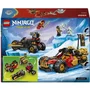 Lego NINJAGO 71864 Véhicules Combinables de Kai et Cole - Jouet Voiture de Ninja dès 7 ans