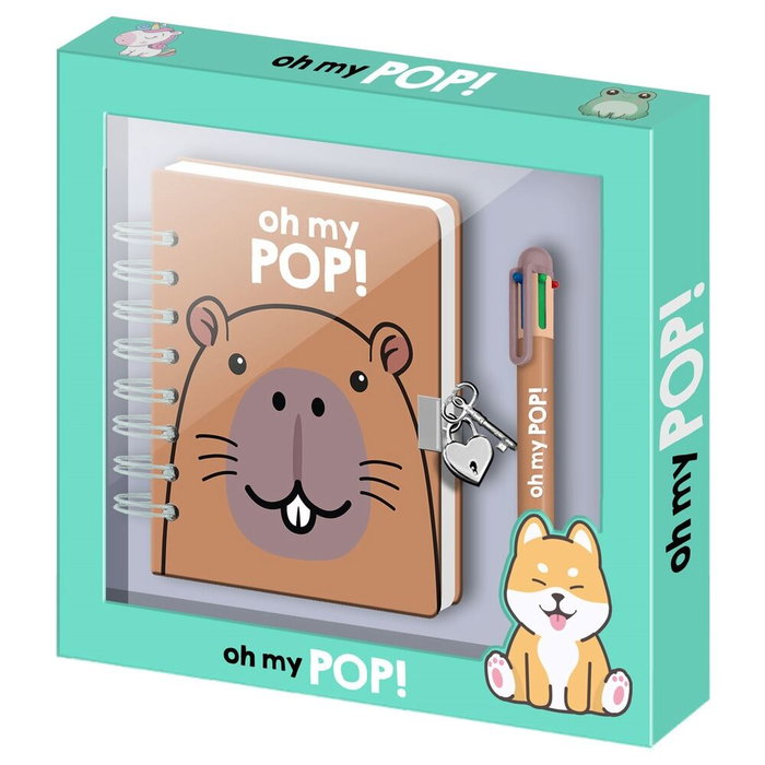 Karactermania Journal A5 Capybara avec Stylo 6 Couleurs