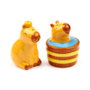 PUCKATOR Set de salière et poivrière Capybara en céramique dolomite, rechargeable par le bas