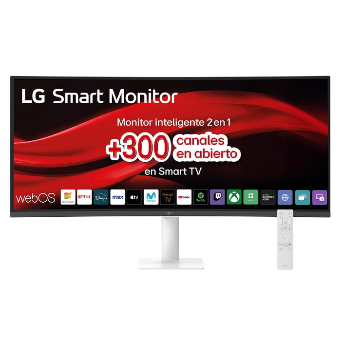 LG 34U601SA-W Écran PC gamer incurvé 34 pouces WQHD Blanc