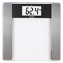Beurer BG-17 Bascule Diagnostique Digitale en Verre avec Mesure de Masse Grasse, Masse Musculaire et Eau Corporelle - Electrodes Inox