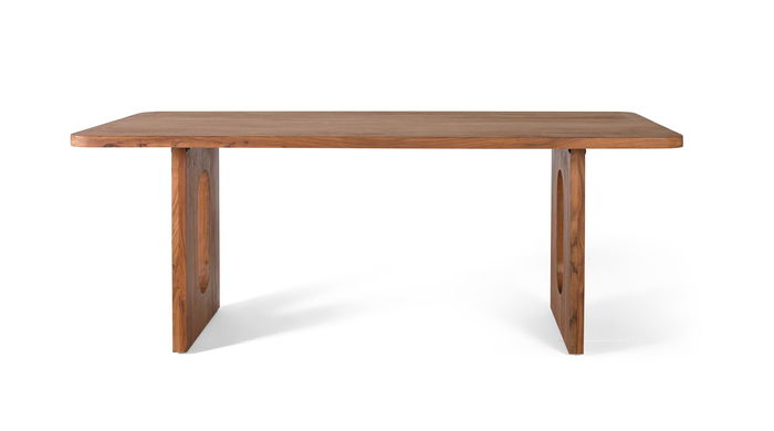 GINER Y COLOMER Table de salle à manger rectangulaire en bois d'acacia massif naturel - 200 x 100 x 76 cm, avec pieds anti-dérapants, nécessite assemblage GINER Y COLOMER Table de salle à manger rectangulaire en bois d'acacia massif naturel - 200 x 100 x 76 cm, avec pieds anti-dérapants, nécessite assemblage