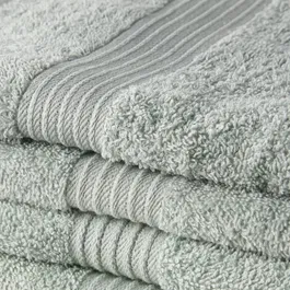 Today Essential - Lot de 5 draps de bain 70x130 cm en Coton 100% 450 g/m² - Couleur Céladon
