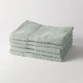 Today Essential - Lot de 5 draps de bain 70x130 cm en Coton 100% 450 g/m² - Couleur Céladon