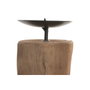 Home ESPRIT Ensemble de 3 bougeoirs Marron Noir Naturel en Fer et bois de teck