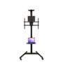 TooQ COMETA Support Mural pour Écran 37-70" Rotatif 90° avec Roues, VESA 200x200-600x400, Hauteur Réglable, Noir
