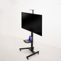 TooQ COMETA Support Mural pour Écran 37-70" Rotatif 90° avec Roues, VESA 200x200-600x400, Hauteur Réglable, Noir