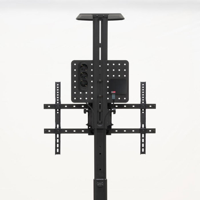 TooQ COMETA Support Mural pour Écran 37-70" Rotatif 90° avec Roues, VESA 200x200-600x400, Hauteur Réglable, Noir