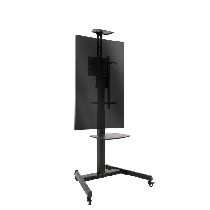 TooQ COMETA Support Mural pour Écran 37-70" Rotatif 90° avec Roues, VESA 200x200-600x400, Hauteur Réglable, Noir