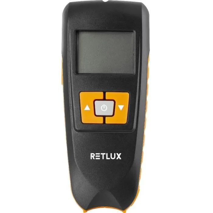 Retlux RDT 100 Multidéteur 4 en 1 - Détection de Bois, Métal, Fils Sous Tension et Profondeur dans le Mur, Signalisation Visuelle et Sonore, Alimenté par Pile 9V