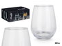 Vivalto Verre à pied base large 480 ml verre transparent 8,5x11,5x8,5 cm (Set de 24)