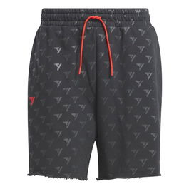 Short de Sport pour Homme Adidas Trae Allover Print Gris