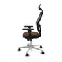 Piqueras y Crespo Chaise de Bureau avec Appui-tête Jorquera 3D086N1 Noir Brun foncé