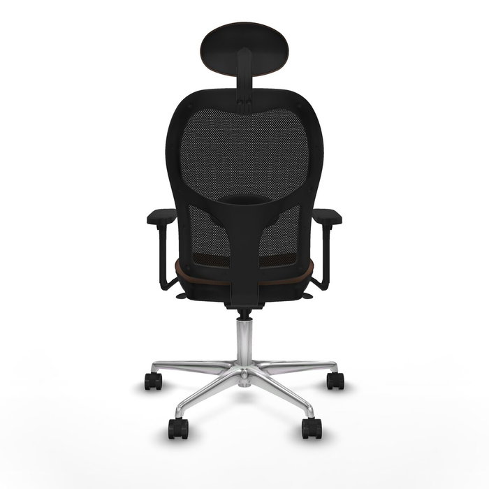 Piqueras y Crespo Chaise de Bureau avec Appui-tête Jorquera 3D086N1 Noir Brun foncé Piqueras y Crespo Chaise de Bureau avec Appui-tête Jorquera 3D086N1 Noir Brun foncé
