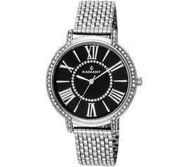 Radiant RA359201 avec cadran noir et bracelet argenté