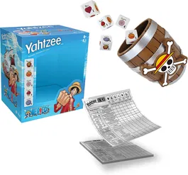 Winning Moves - Jeu de société Yahtzee One Piece, édition spéciale Hasbro - À partir de 8 ans