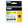Dymo Ruban Rhino Industriel Vinyle 18432 Noir sur Jaune L
