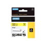 Dymo Rhino Ruban d'étiquettes en vinyle 12mm x 5,5m Noir sur Jaune