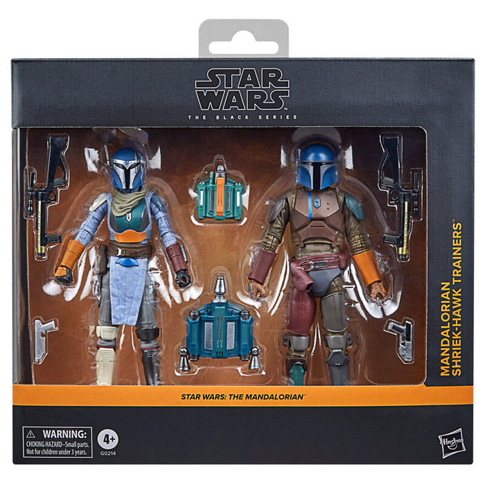 Hasbro Star Wars The Black Series Pack de 2 figurines Mandalorian et entraîneurs Shriek-Hawk 15 cm