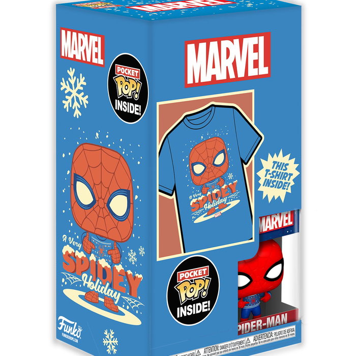 FUNKO Pop & Tee Holiday Spiderman Taille M Marvel