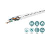 Lanview Câble réseau Cat6 F-UTP 4 paires 23 AWG cuivre, 305 mètres, blanc, gaine LSZH, pour câblage structure