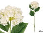 Ibergarden Rama Flores Blanche 62cm en Plastique Vert et Blanc (Set de 12)