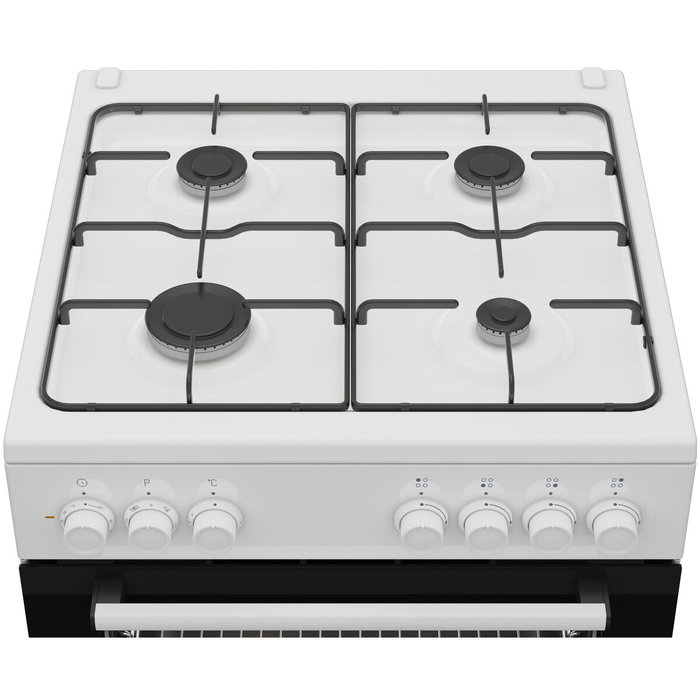 Cuisinière à Gaz BEKO FBE62120WD Blanc Noir