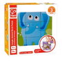 Hape Puzzle de blocs animaux de la jungle en bois de hêtre 13.5x13.5x4.5 cm pour enfants à partir de 2 ans