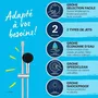 GROHE Vitalio Start 110 27948001 - Ensemble de douche avec pommeau 2 jets, barre 60 cm et flexible 1,75 m - Économie d'eau - Chromé