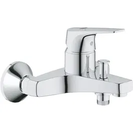 GROHE Mitigeur de bain et douche monocommande Start Flow 23772000, montage mural, chrome, avec limiteur de débit ajustable et inverseur automatique