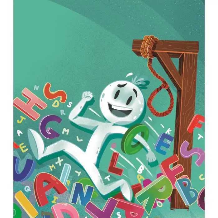 Clementoni - Jeu de Société Le Pendu - Jeu Éducatif - 2 Modes de Jeu - Inclut Jetons-Lettres et Puzzle - À Partir de 6 Ans - 2 Joueurs et Plus