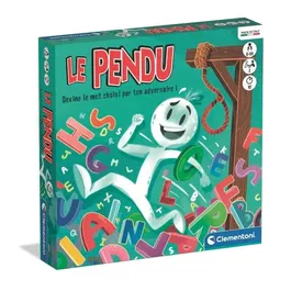 Clementoni - Jeu de Société Le Pendu - Jeu Éducatif - 2 Modes de Jeu - Inclut Jetons-Lettres et Puzzle - À Partir de 6 Ans - 2 Joueurs et Plus