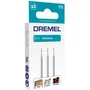 Dremel 113 Lot de 3 Fraises à Graver Cylindriques 1,6mm pour Sculpture et Gravure sur Bois, Plastique et Métaux Tendres