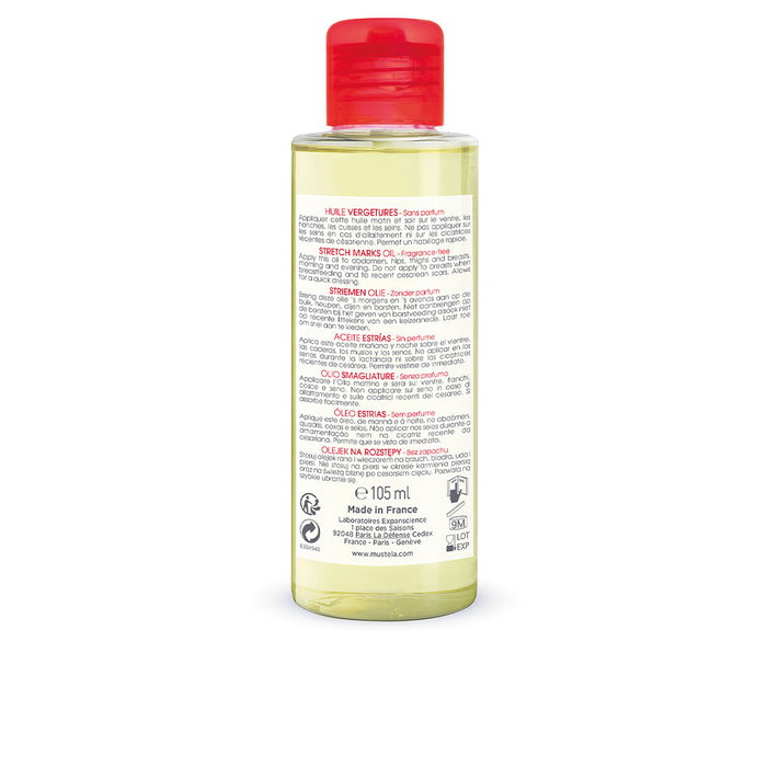 Mustela Huile BIO Maternité Prévention Vergetures Femme 105 ml