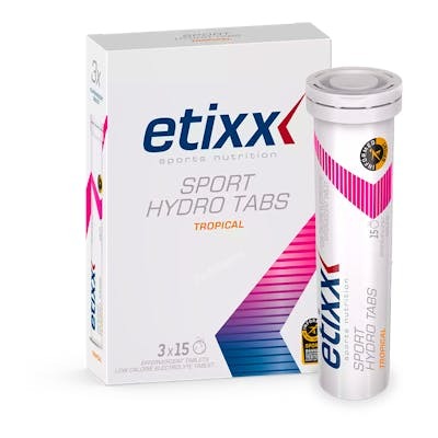 ETIXX Sport Hydro Tropical, Recharge de comprimés effervescents pour boisson sportive isotonique, 3 * 15 comprimés, saveur Tropical ETIXX Sport Hydro Tropical, Recharge de comprimés effervescents pour boisson sportive isotonique, 3 * 15 comprimés, saveur Tropical