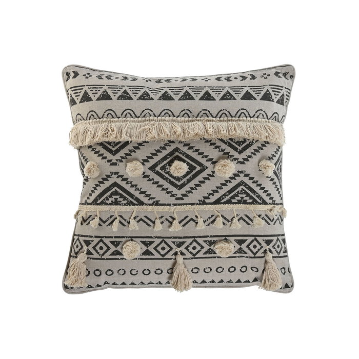 Home ESPRIT Coussin Boho Blanc Noir 45 x 8 x 45 cm Home ESPRIT Coussin Boho Blanc Noir 45 x 8 x 45 cm