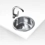 Teka Évier Encastrable en Acier Inoxydable Poli, Cuve Ronde, 45 cm Meuble